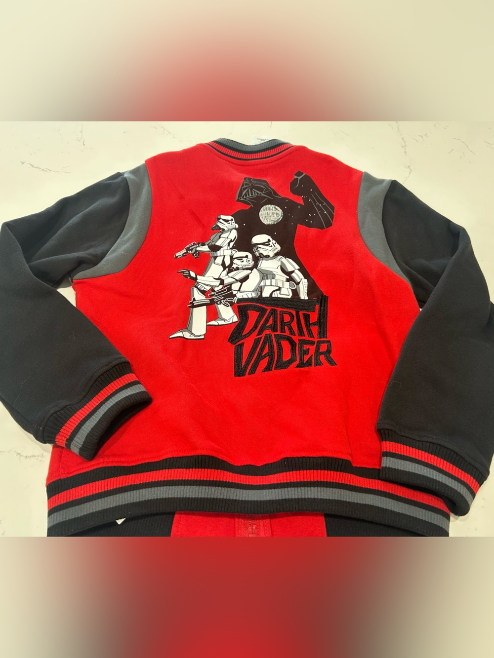 Star Wars Red & Black Kids Hoodie Jacket with Darth Vader Graphic